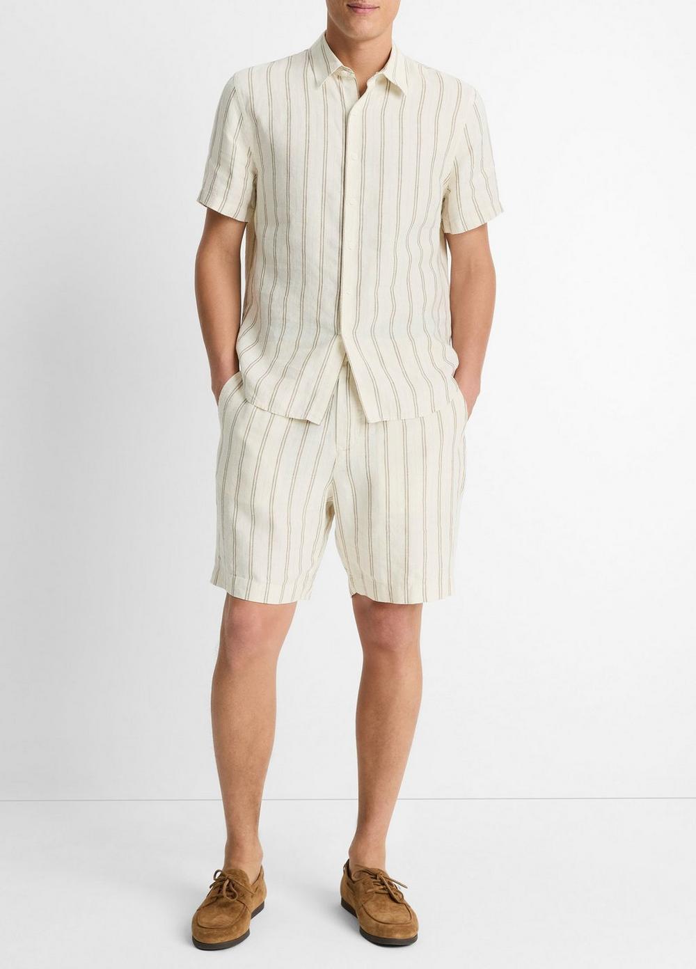 Mesa Stripe Hemp Short-Sleeve Shirt Product Image