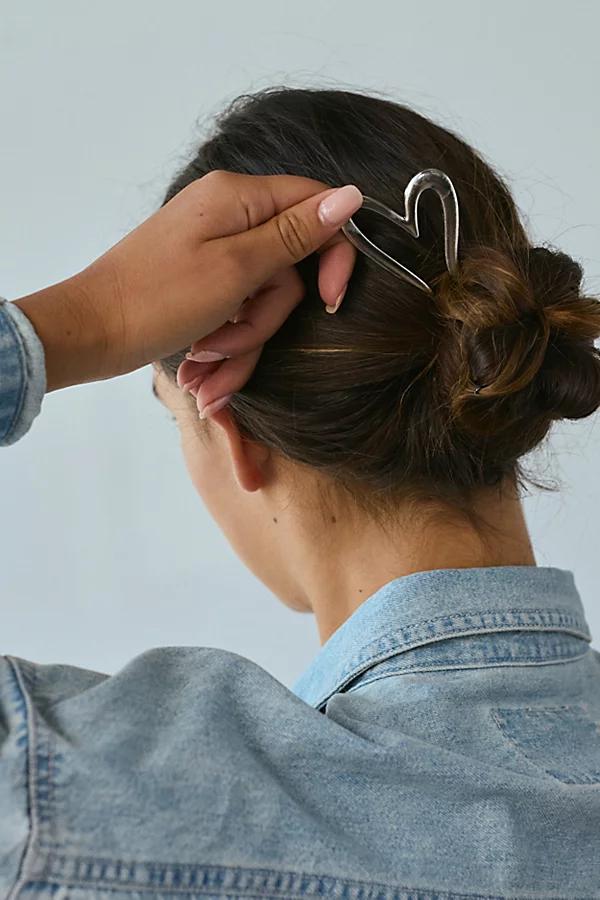 Heart Metal Hair Pin Womens at Urban Outfitters Product Image