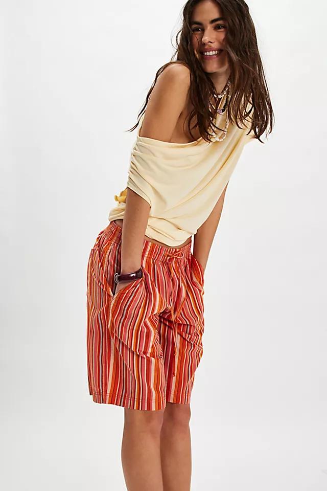 Saylor Poplin Stripe Shorts Product Image