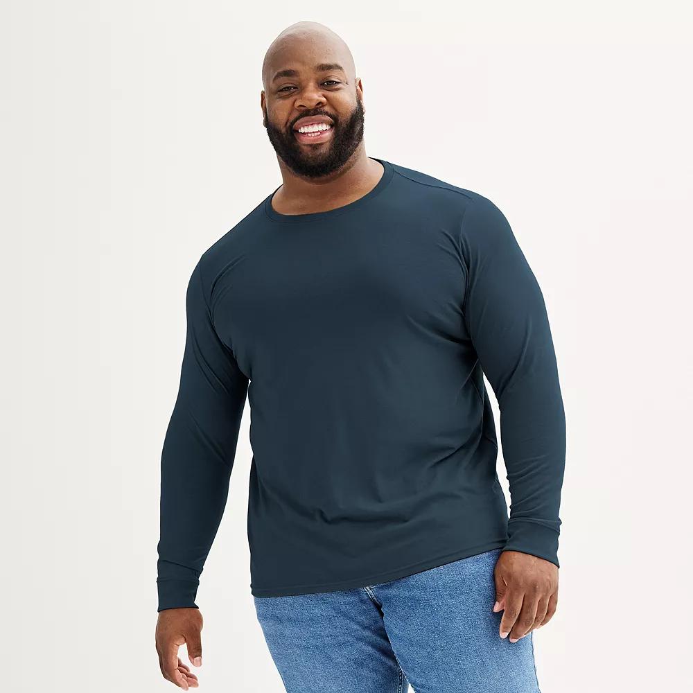 Big & Tall Sonoma Goods For Life® Supersoft Long Sleeve Crewneck Tee, Men's,  Product Image