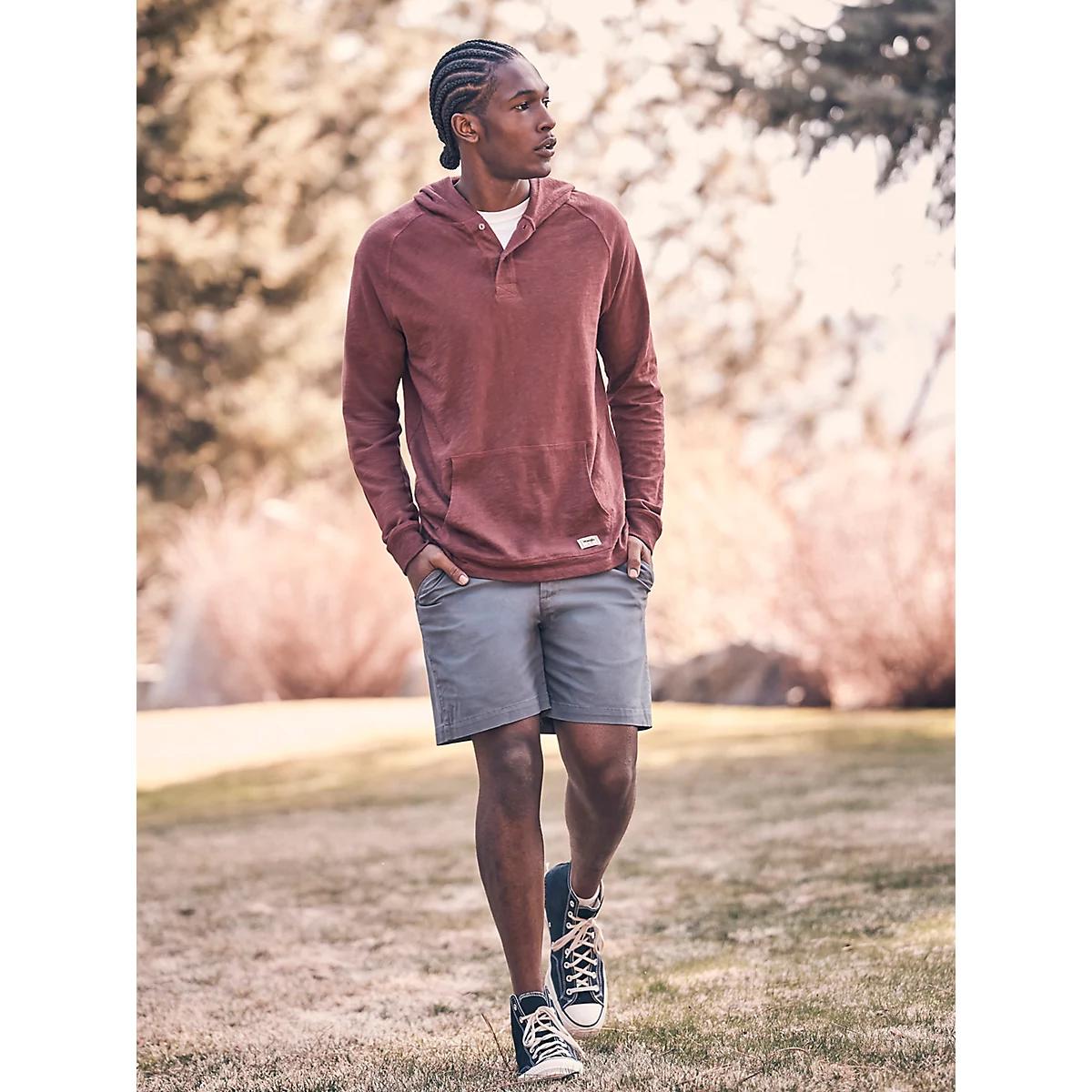 Men's Flat Front Short in Pewter Product Image