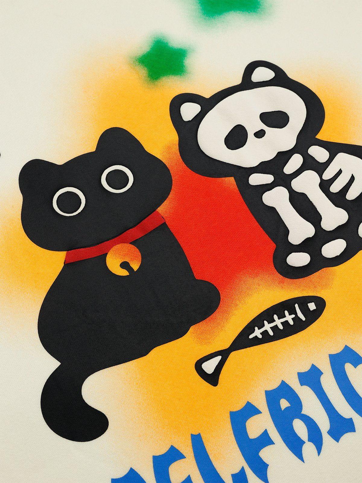 Aelfric Eden Kitten Graphic Pullover Hoodie Product Image