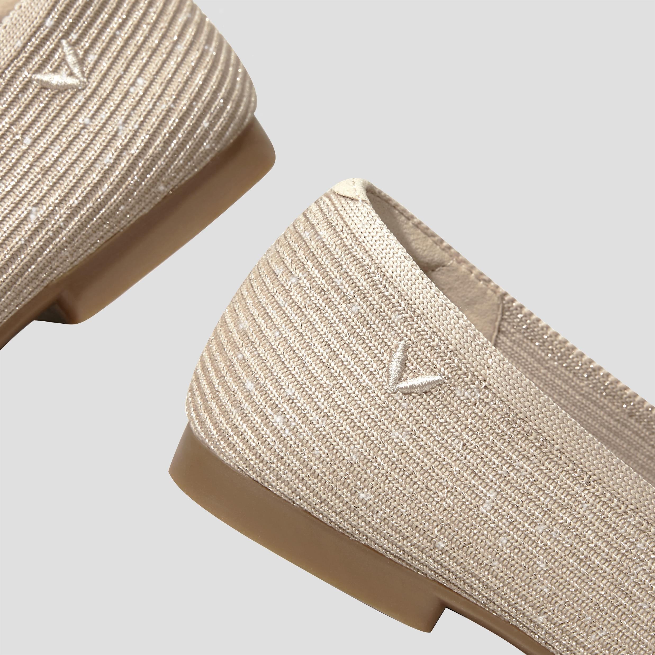 Square-Toe V-Cut Flats (Margot 2.0) Product Image