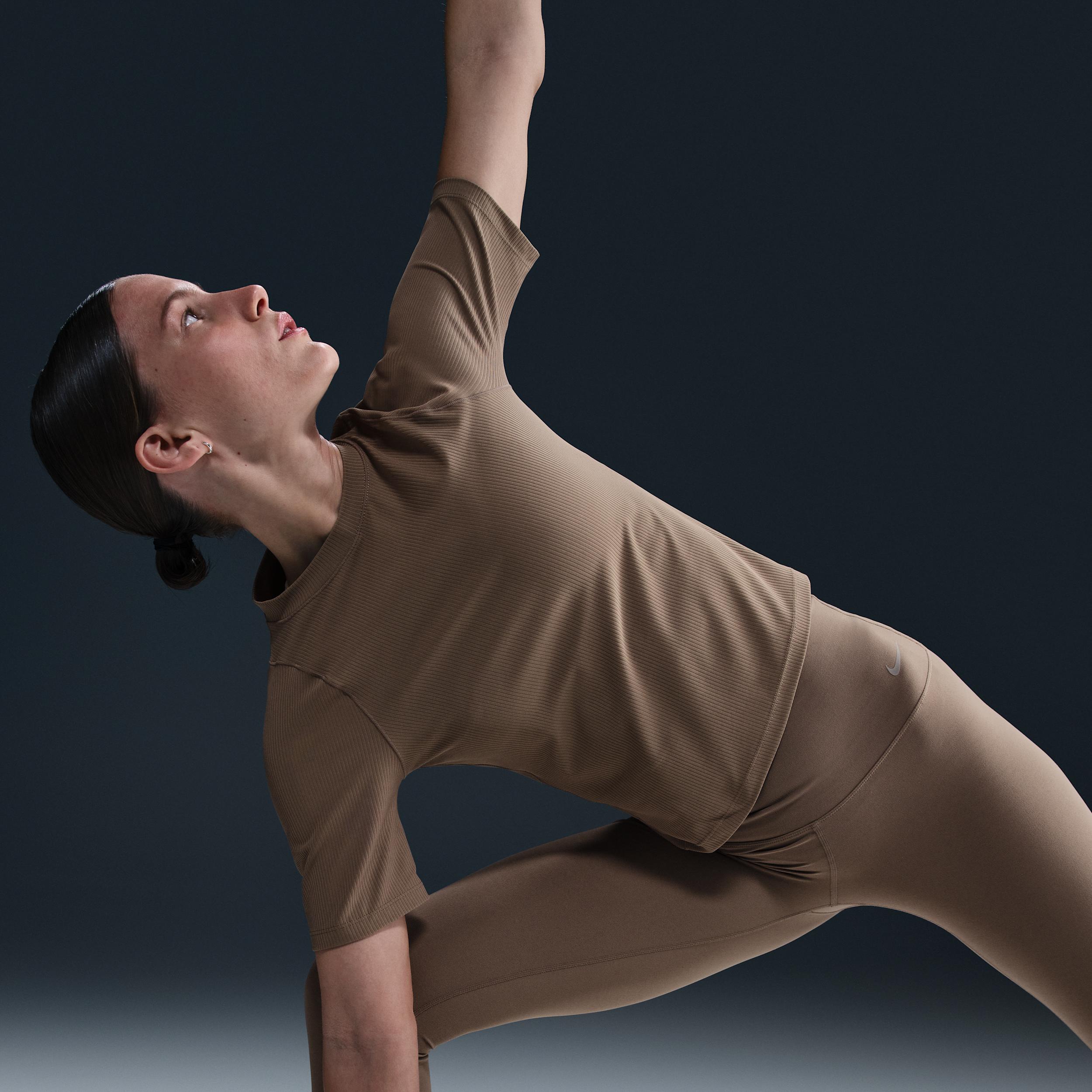 Nike Women's Zenvy Rib Dri-FIT Short-Sleeve Top Product Image