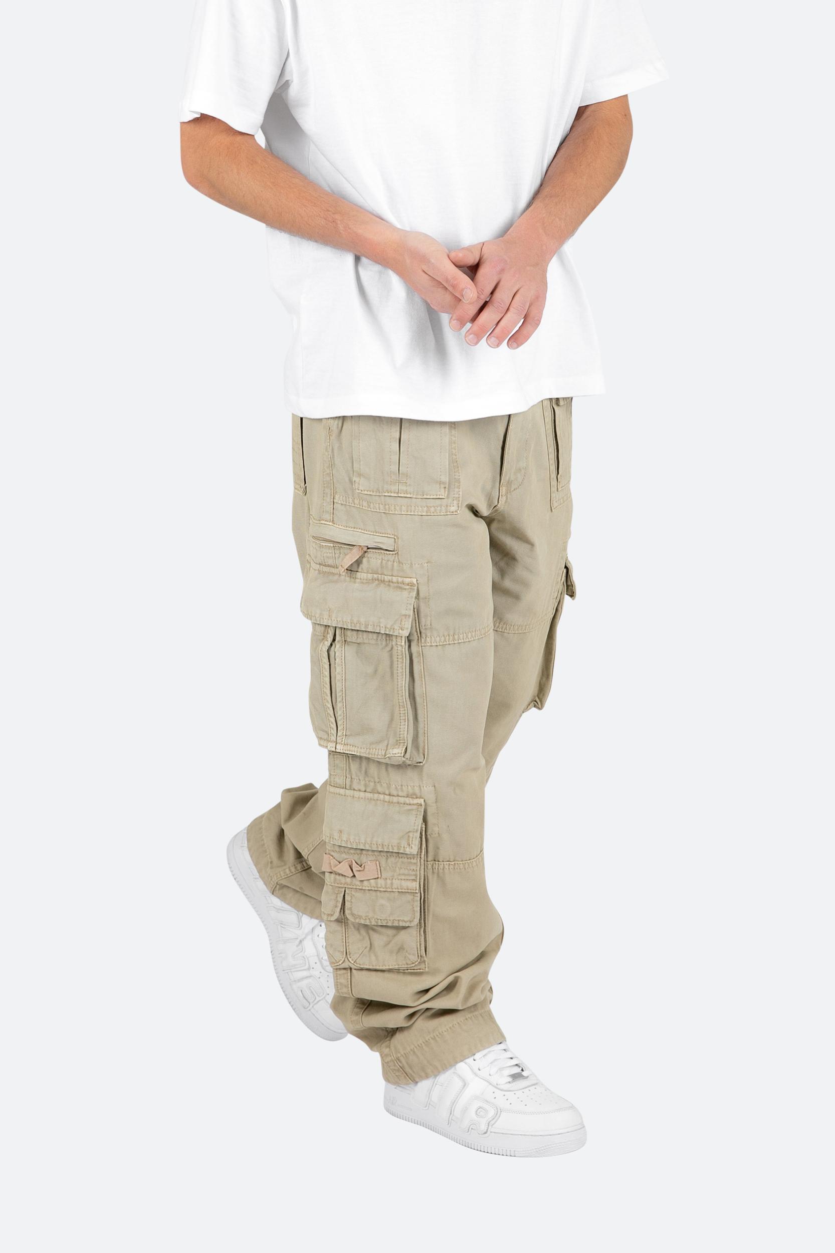 Military Cargo Pants - Brown Product Image