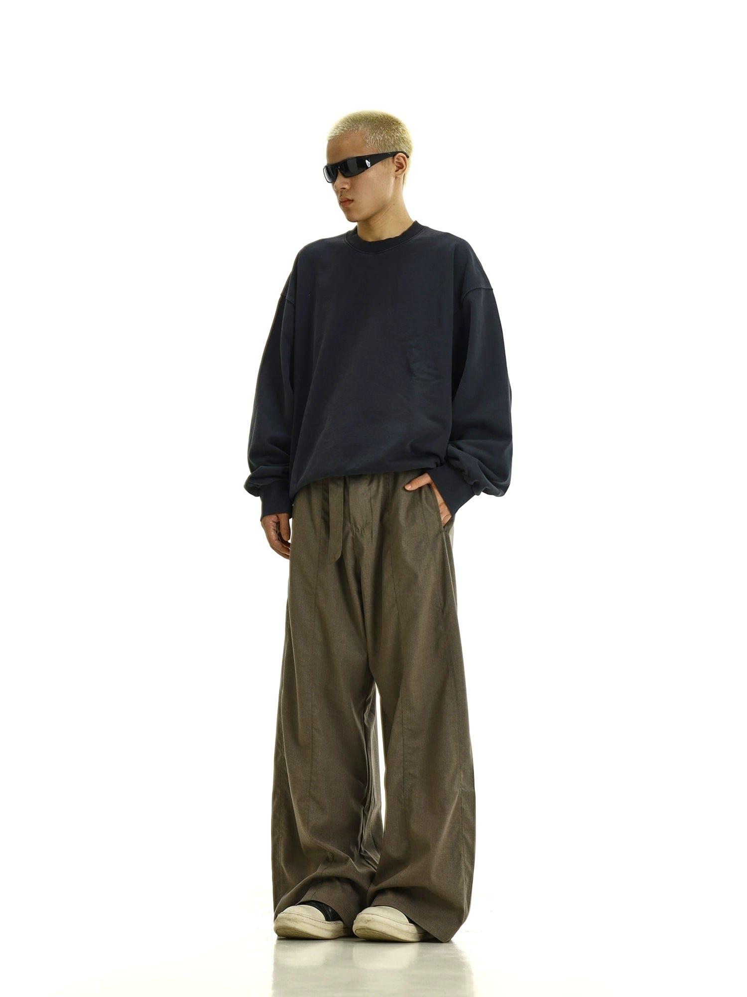 RT No. 11963 BROWN WIDE STRAIGHT PANTS Product Image