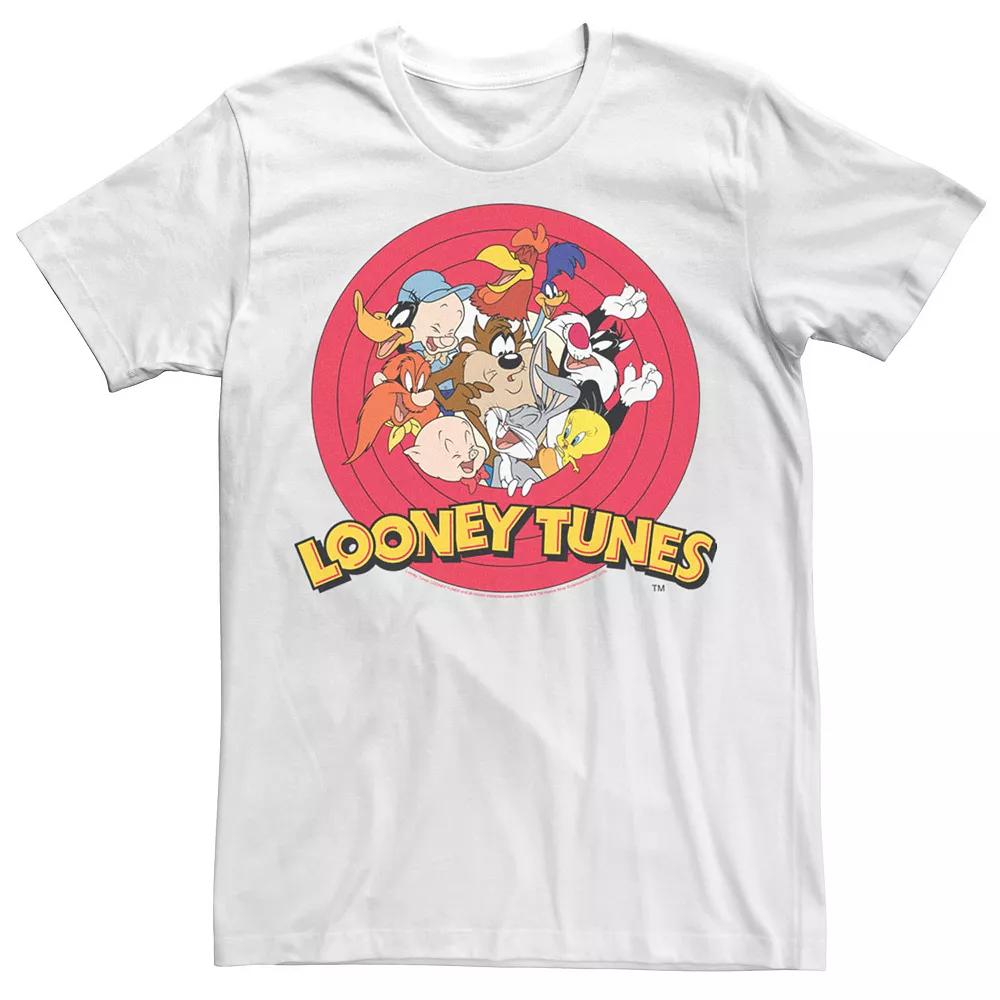 Men's Looney Tunes Classic Circle Lineup Tee, Size: 3XL, White Product Image
