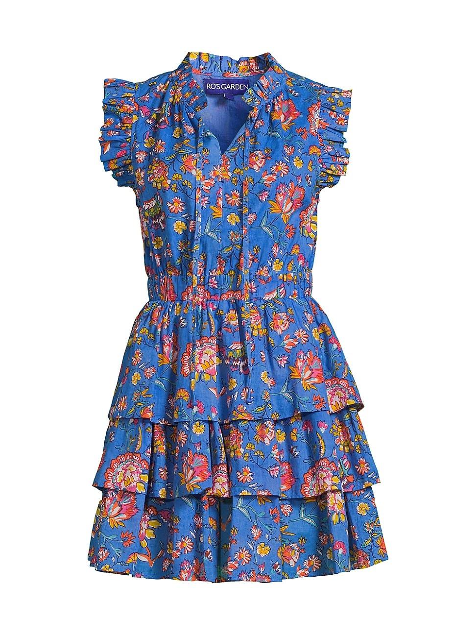 Womens Bimba Floral Tiered Minidress Product Image