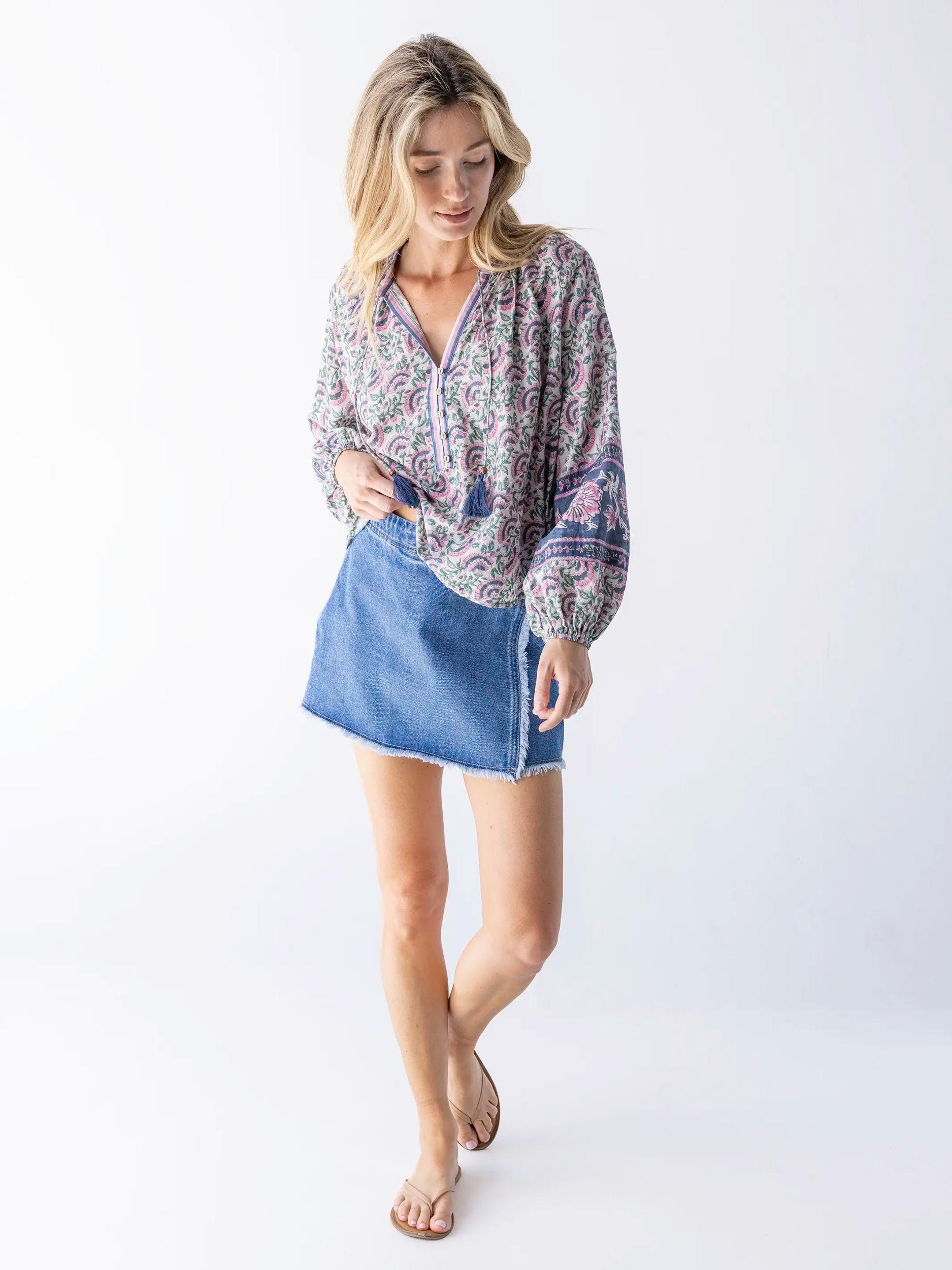 Denim Mini Skirt - Medium Wash Product Image