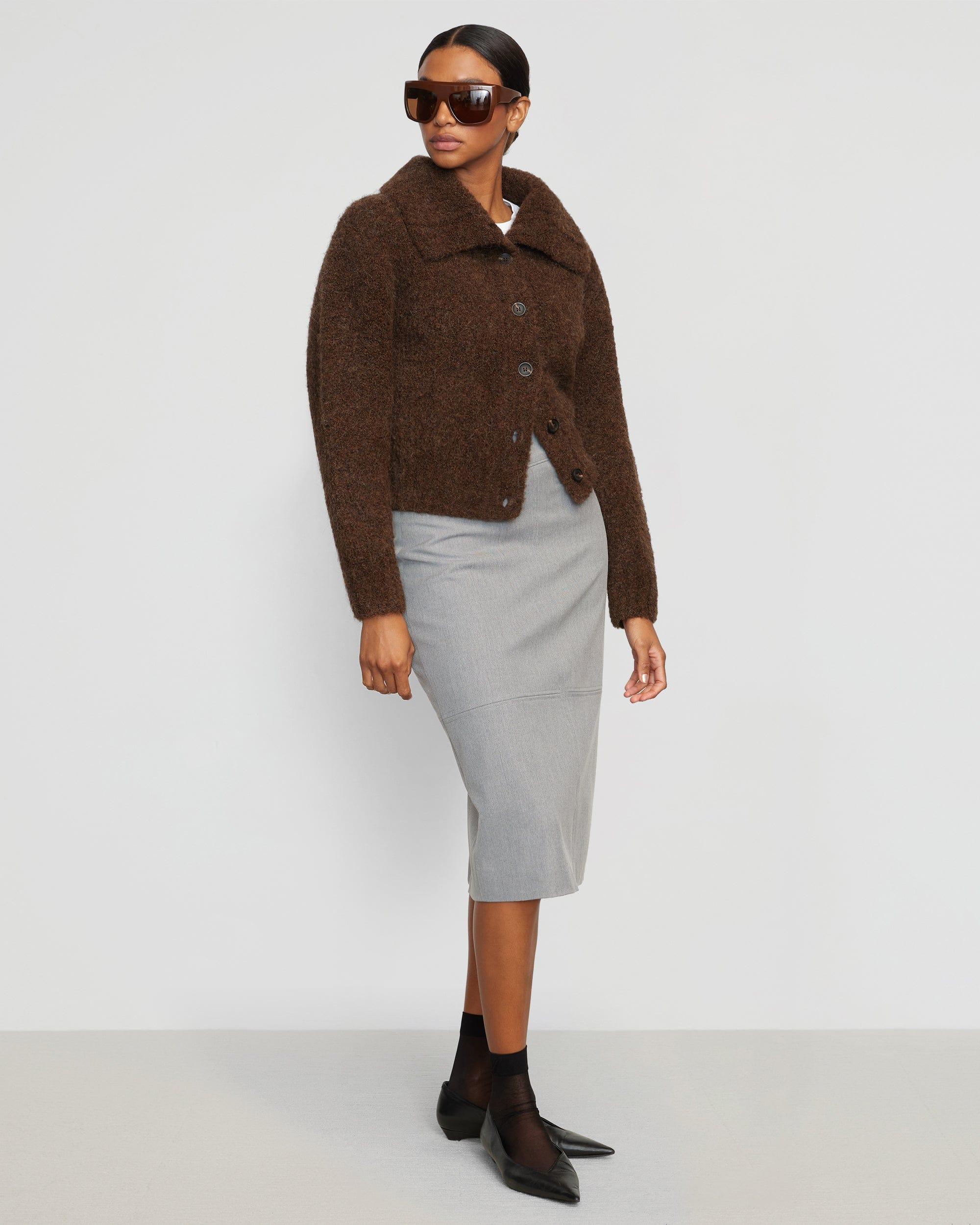 Sacha Fuzzy Alpaca-Wool Cardigan Product Image