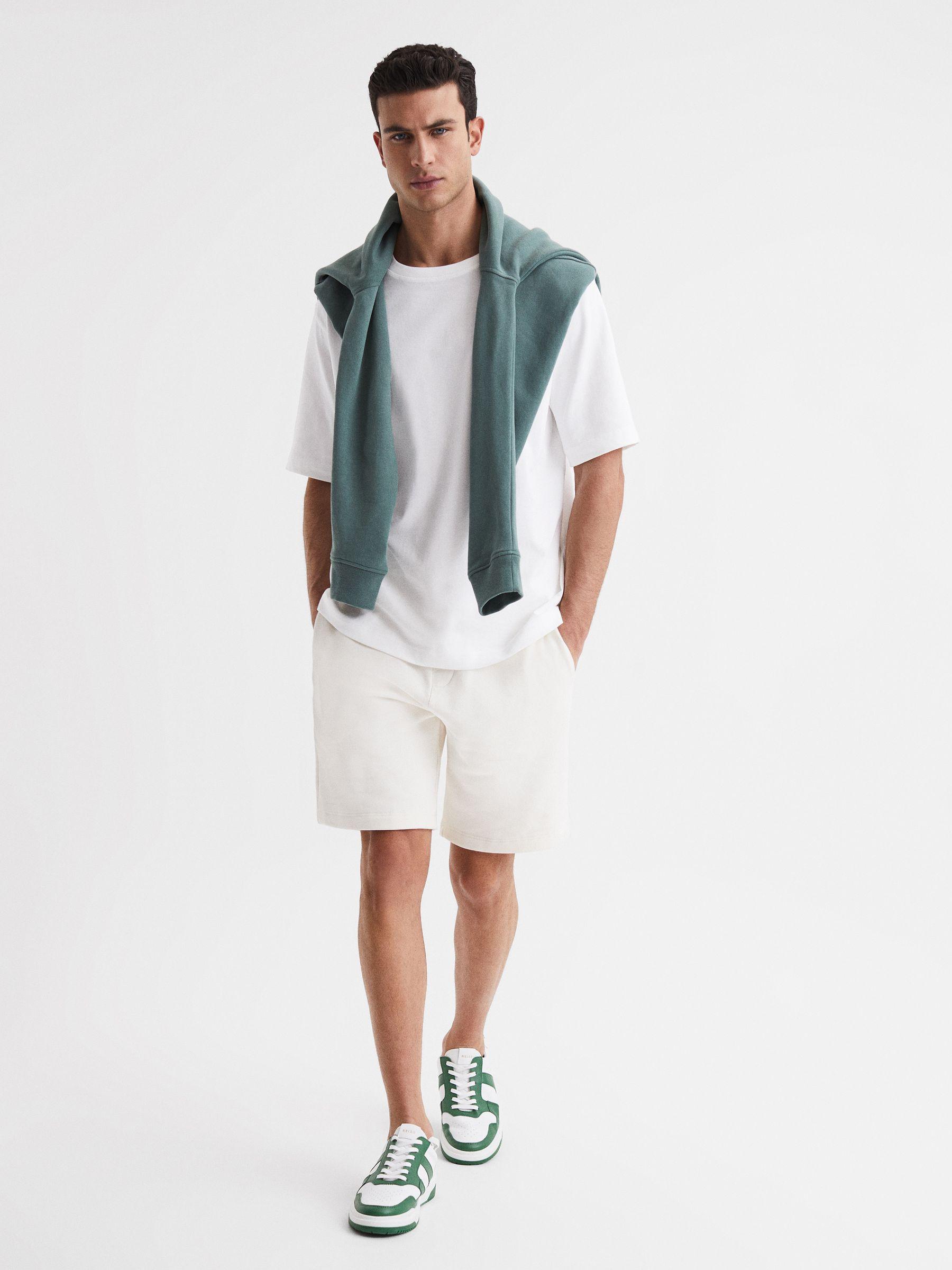 Oversized Garment Dye T-Shirt in White Product Image