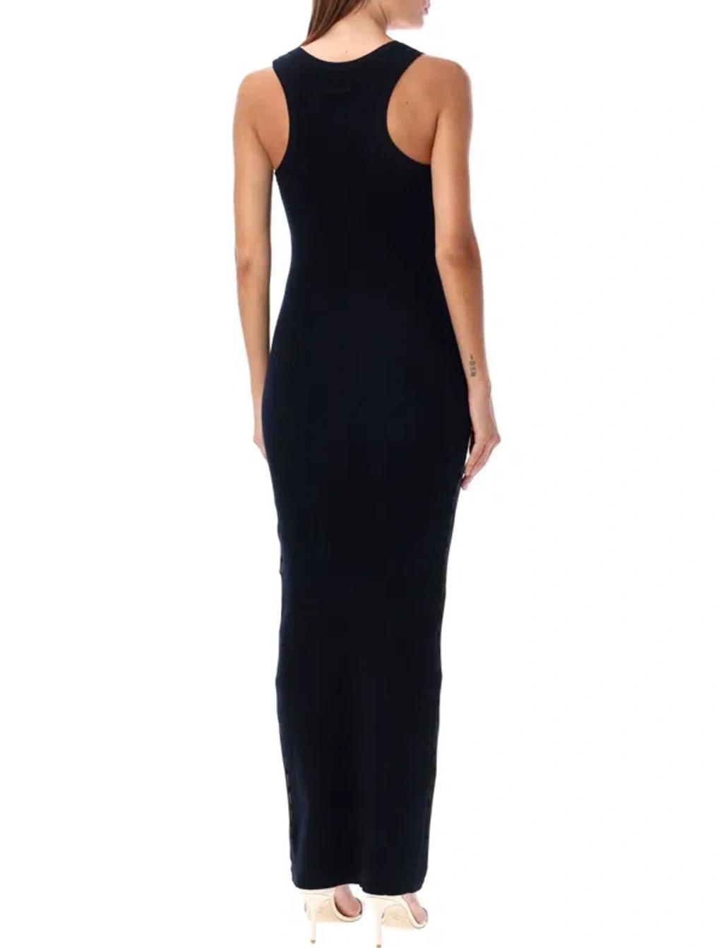 Black & Navy 'The Bi-Material Marinière' Maxi Dress Product Image