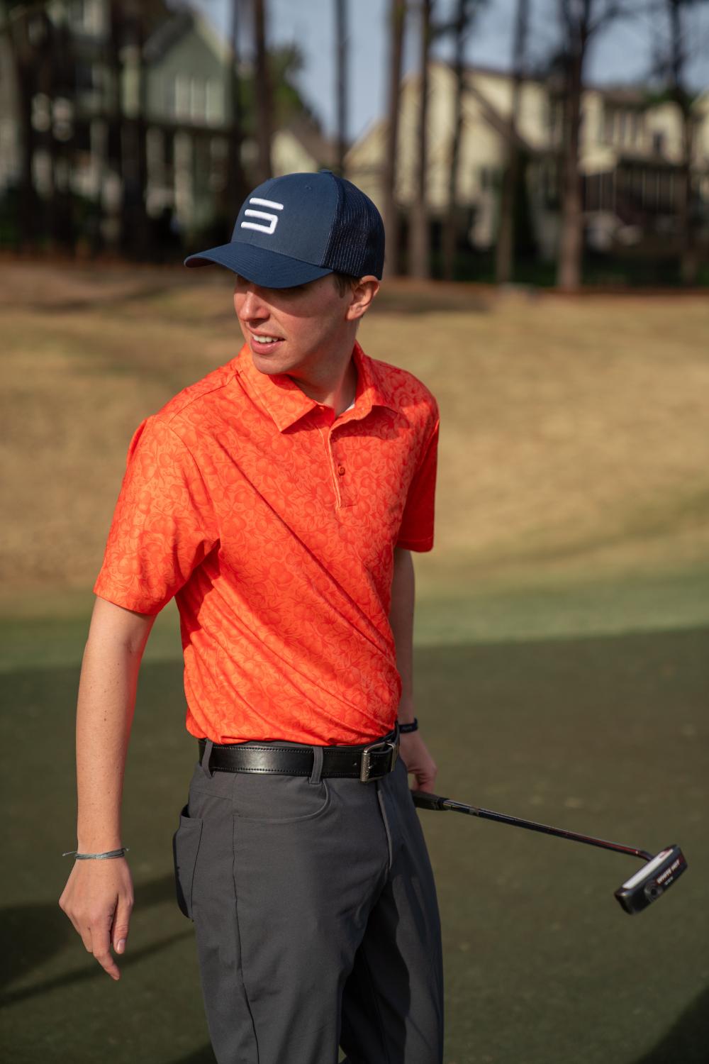 Three Sixty Six Men’s Print Golf Polos Male Product Image