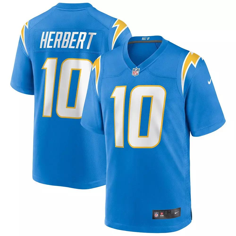Men's Nike Justin Herbert Powder Blue Los Angeles Chargers 2020 NFL Draft First Round Pick Game Jersey,  Product Image
