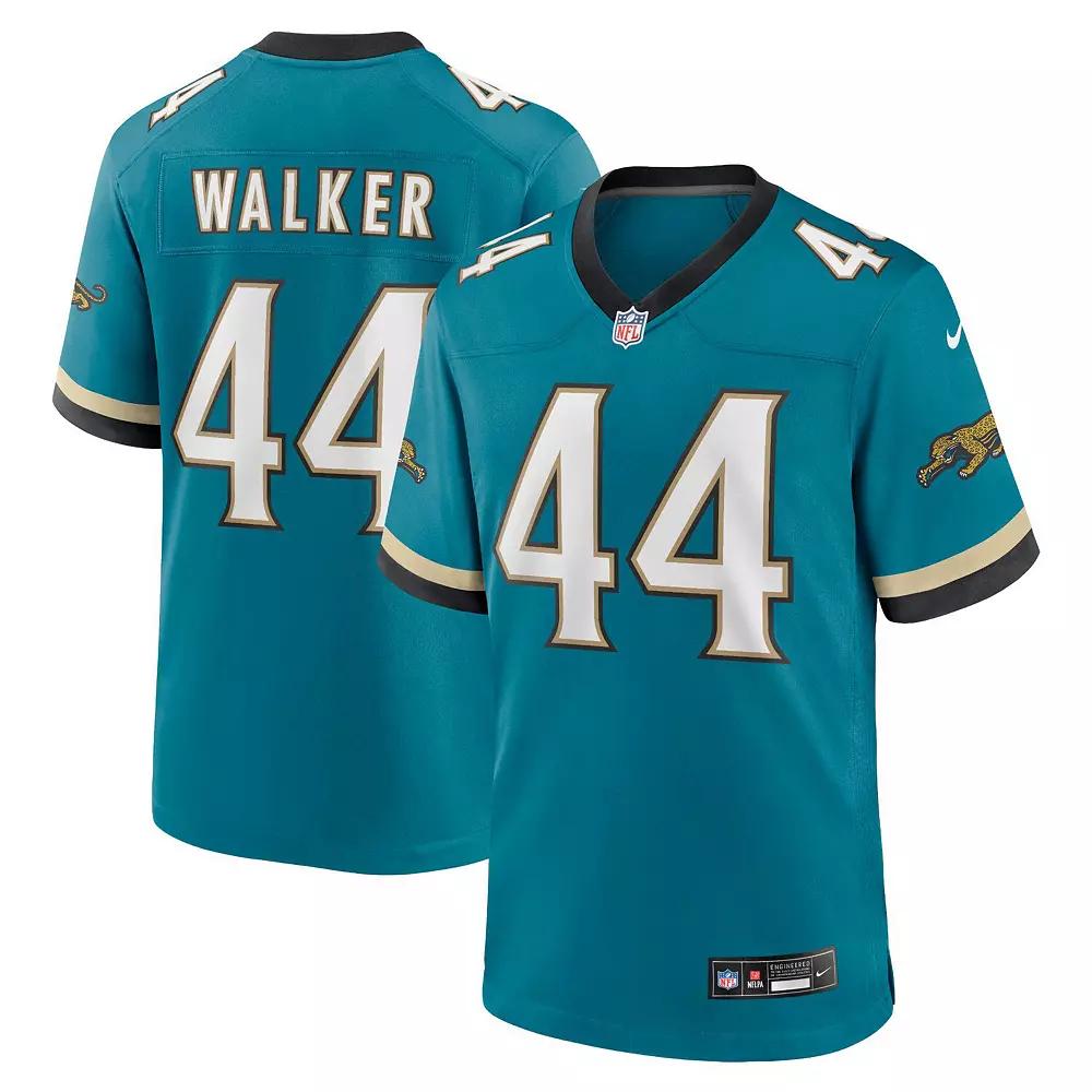 Men's Nike Travon Walker Teal Jacksonville Jaguars Prowler Throwback Player Game Jersey,  Product Image