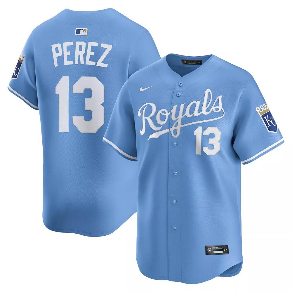Mens Nike Salvador Perez Blue Kansas City Royals Alternate Limited Player Jersey Product Image