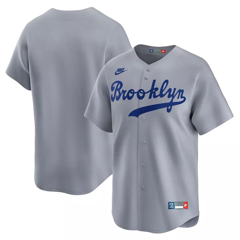 Men's Nike Gray Brooklyn Dodgers Cooperstown Collection Limited Jersey,  Product Image