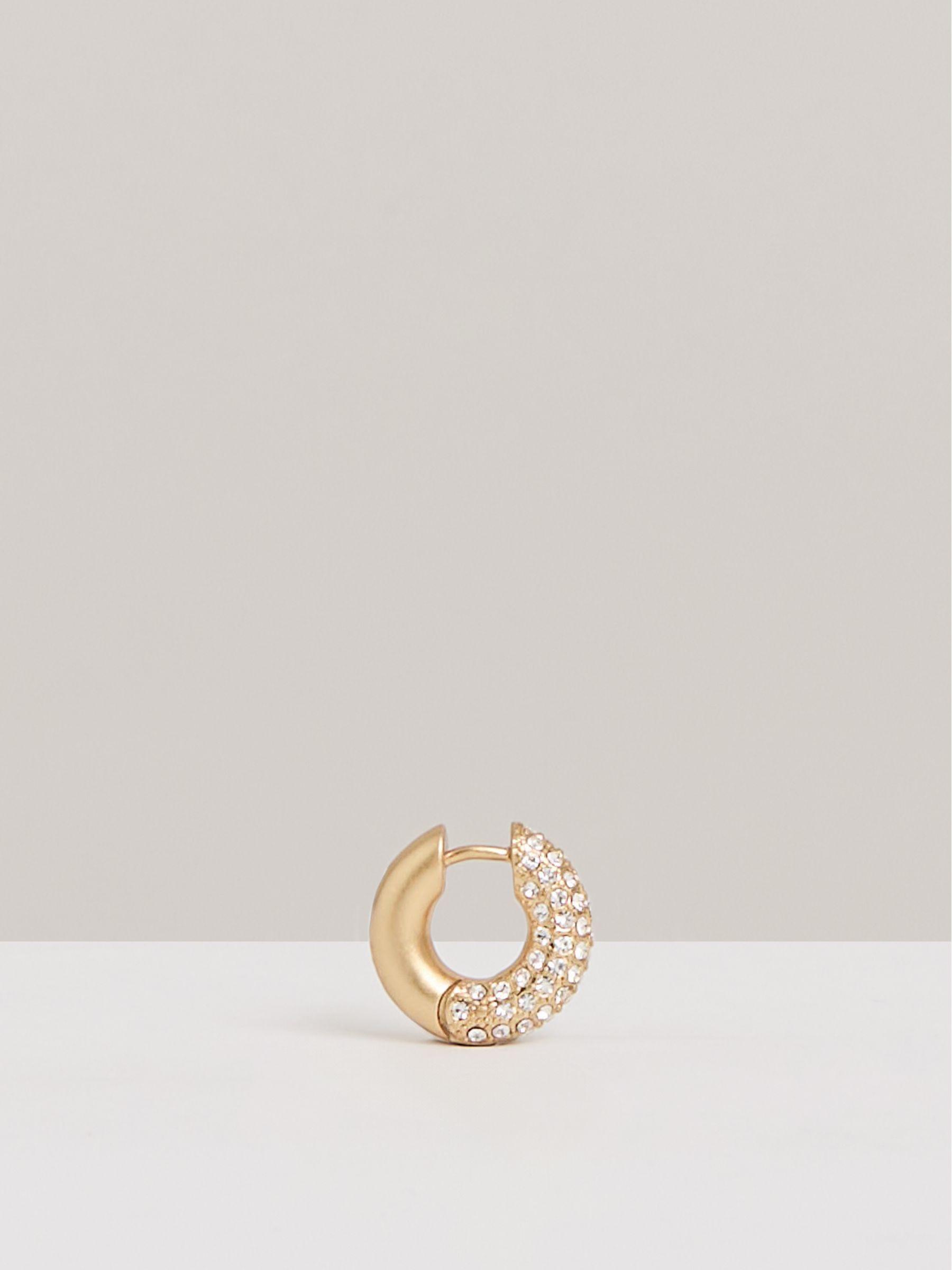 Geometric Hoop Earrings in Gold Tone Product Image