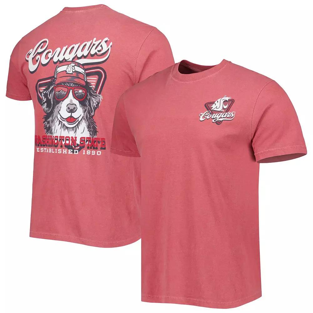 Men's Crimson Washington State Cougars Man's Best Friend Comfort Colors T-Shirt, Size: Medium, Wsc Red Product Image