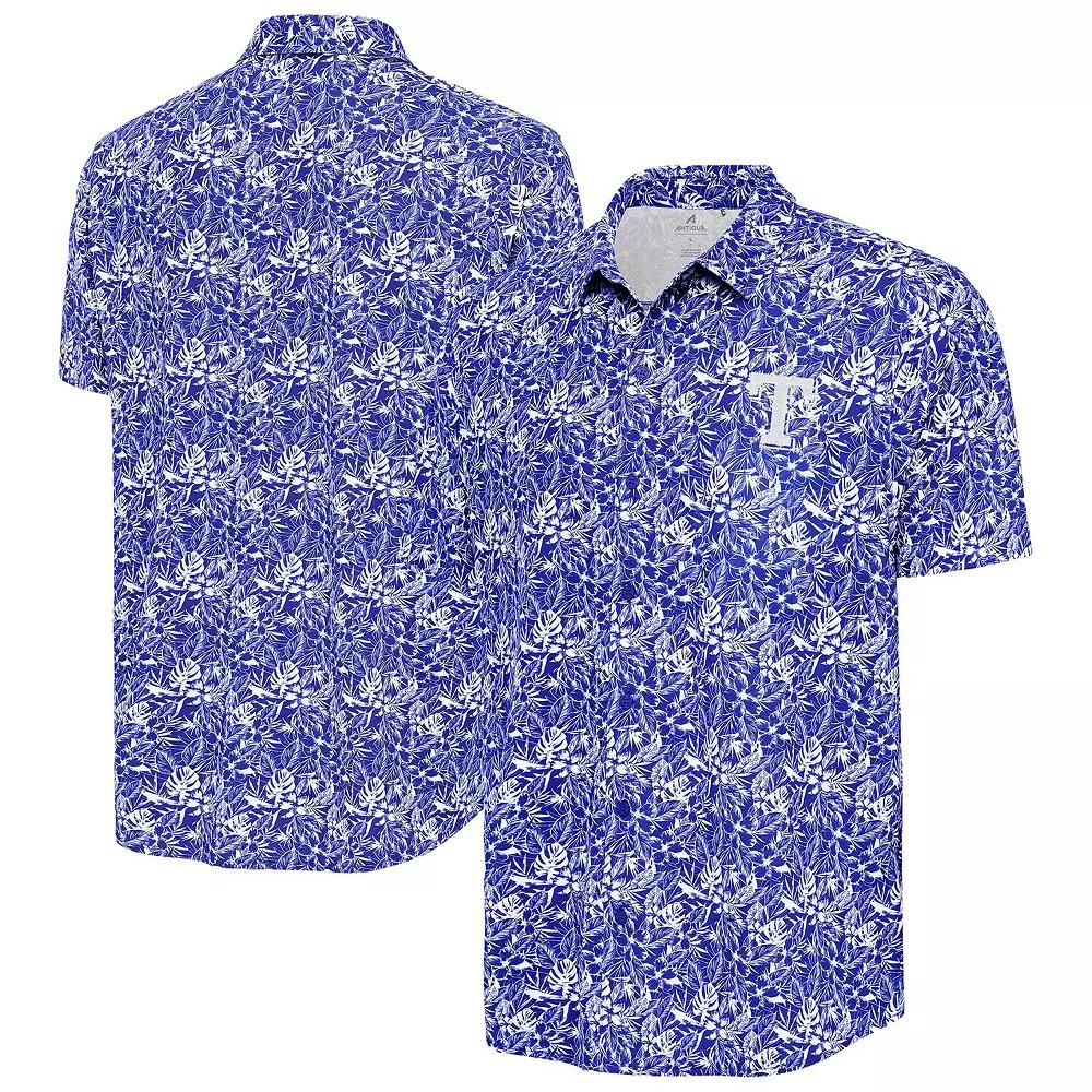 Men's Antigua Royal Texas Rangers Resort Button-Up Shirt,  Product Image