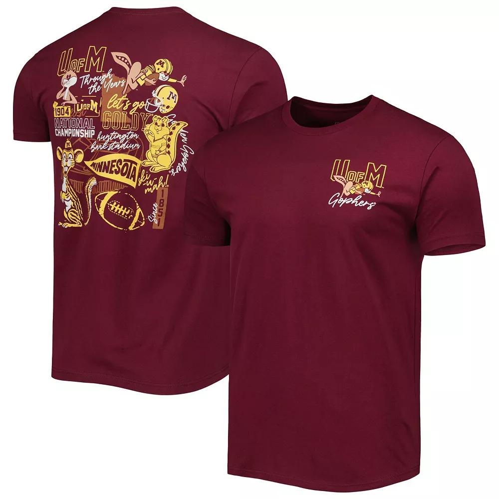 Men's Maroon Minnesota Golden Gophers Vintage Through the Years Two-Hit T-Shirt, Size: Large, Red Product Image