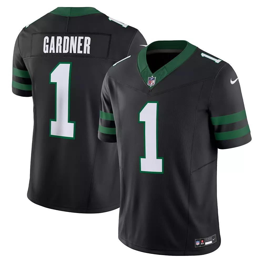 Men's Nike Ahmad Sauce Gardner Legacy Black New York Jets Alternate Vapor F.U.S.E. Limited Jersey,  Product Image