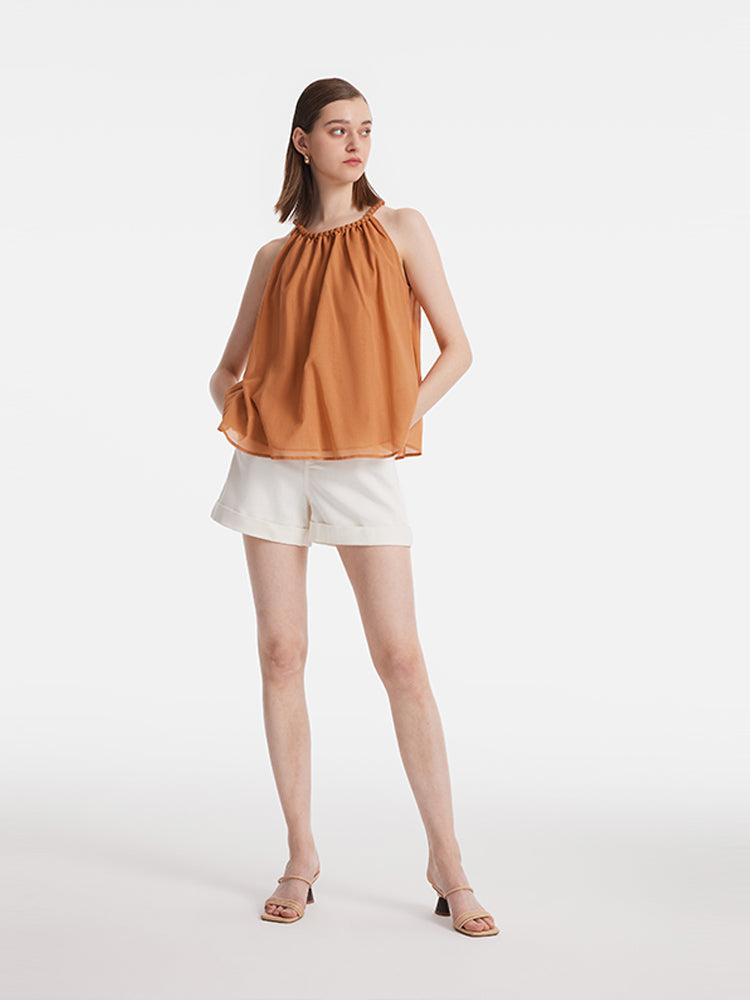 Hand-Woven Halter Neck Women Top Product Image