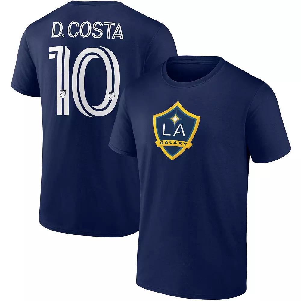 Men's Fanatics Branded Douglas Costa Navy LA Galaxy Authentic Stack Name & Number T-Shirt, Size: Large, Blue Product Image