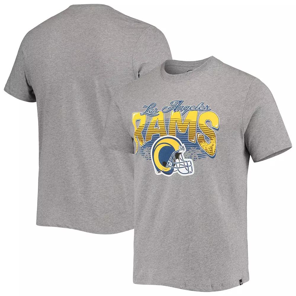 Men's '47 Heathered Gray Los Angeles Rams Super Rival Team T-Shirt,  Product Image