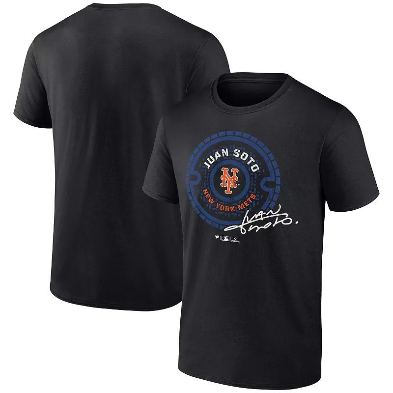 Men's Fanatics Juan Soto Black New York Mets Seal Logo T-Shirt,  Product Image