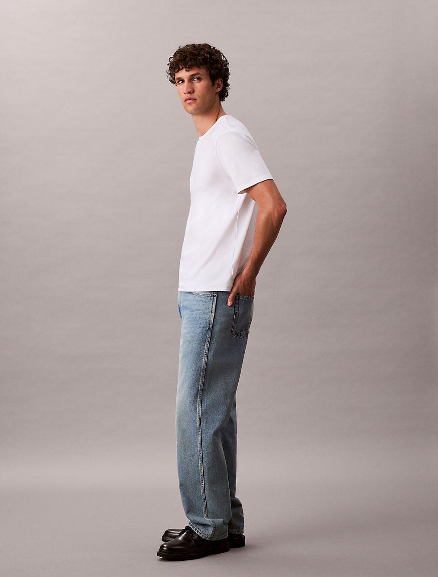 Calvin Klein Mens Cotton Stretch Slim T-Shirt - White Product Image
