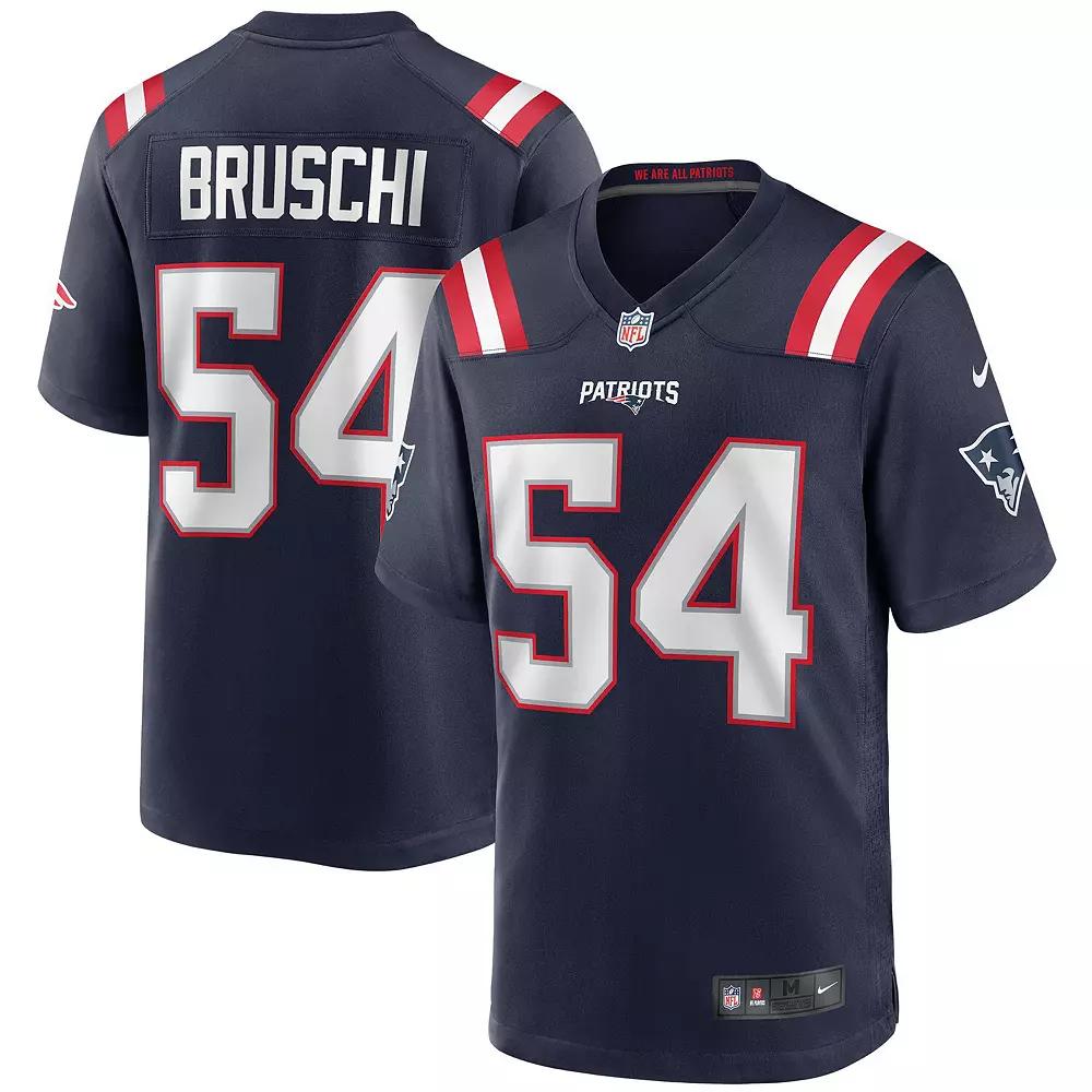 Men's Nike Tedy Bruschi Navy New England Patriots Game Retired Player Jersey,  Product Image