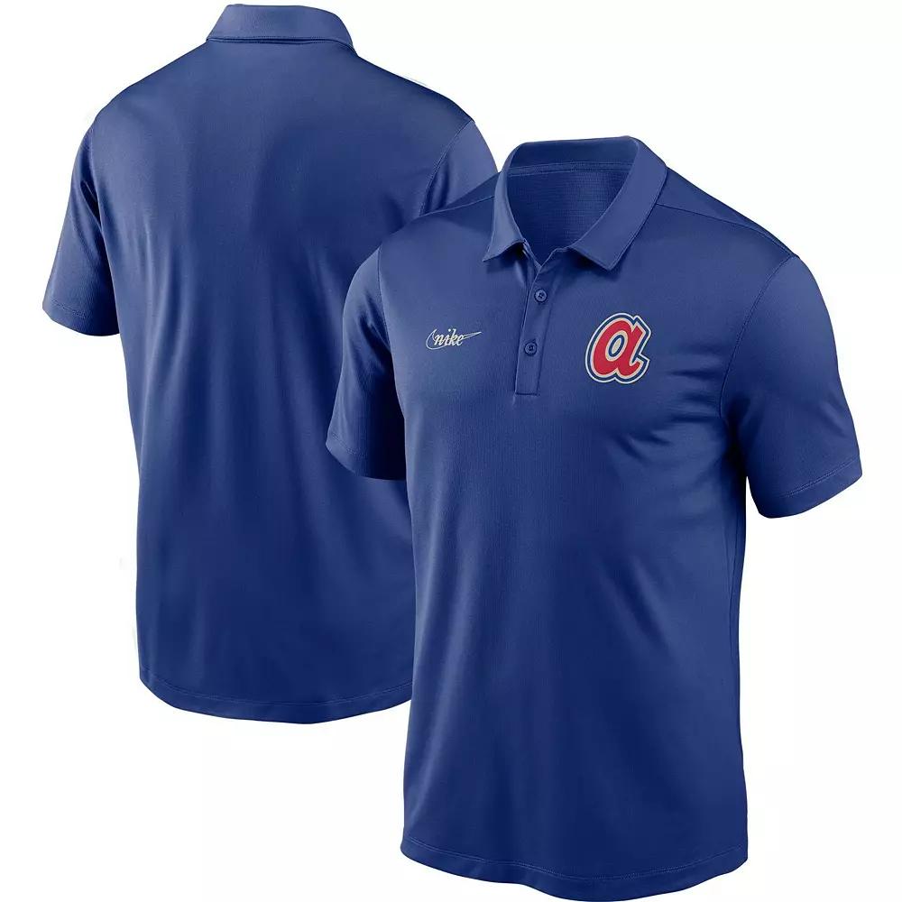 Men's Nike Royal Atlanta Braves Cooperstown Collection Logo Franchise Performance Polo,  Product Image