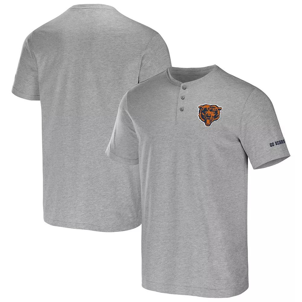 Men's NFL x Darius Rucker Collection by Fanatics Heather Gray Chicago Bears Henley T-Shirt,  Product Image