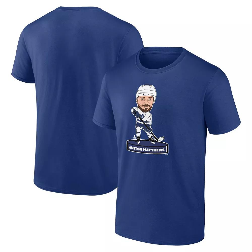 Men's Fanatics Branded Auston Matthews Blue Toronto Maple Leafs Player Bobblehead T-Shirt,  Product Image