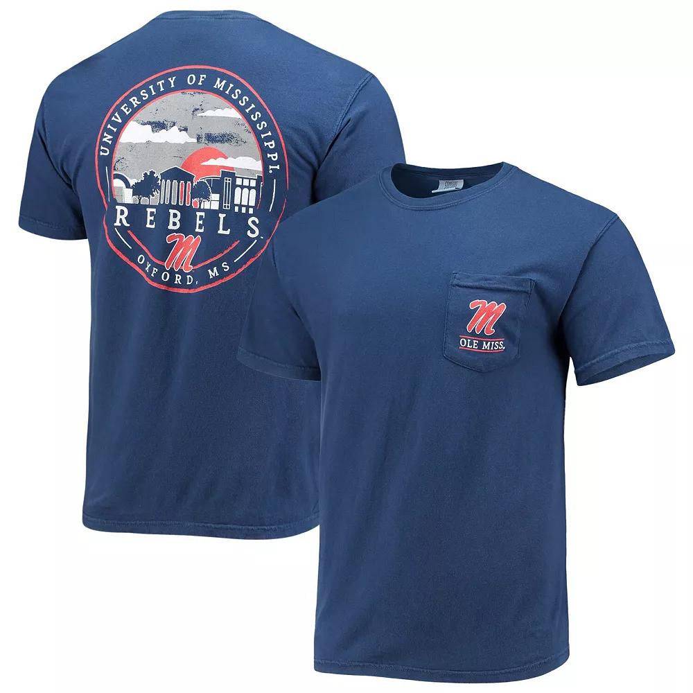 Mens Ole Miss Rebels Circle Campus Scene T-Shirt Blue Product Image