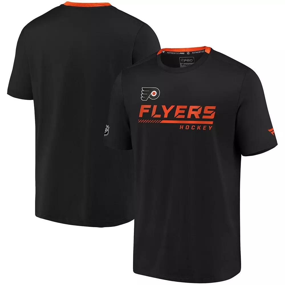 Men's Fanatics Branded Black Philadelphia Flyers Authentic Pro Locker Room Performance T-Shirt,  Product Image