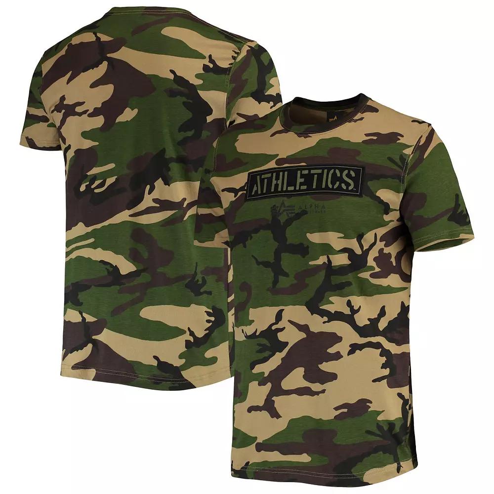 Men's New Era Camo Oakland Athletics Club T-Shirt, Size: Large, Green Product Image