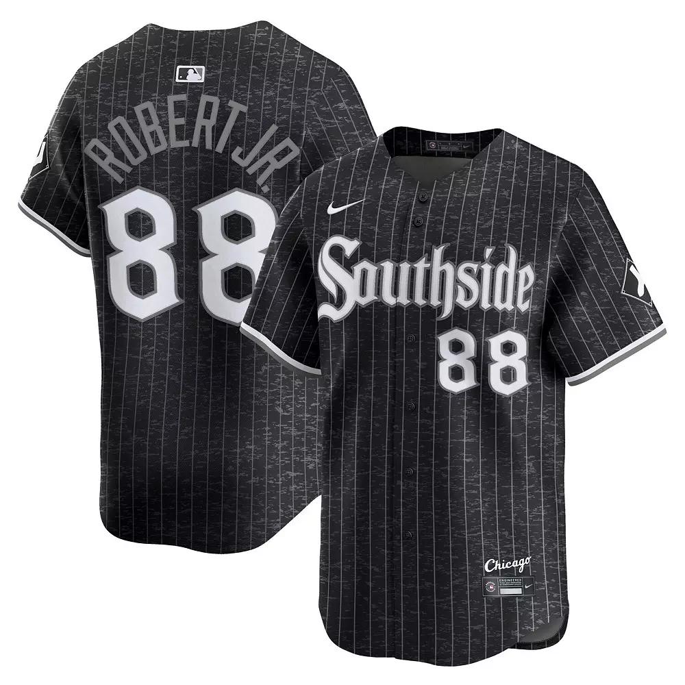 Men's Nike Luis Robert Jr. Black Chicago White Sox City Connect Limited Jersey, Size: Small Product Image