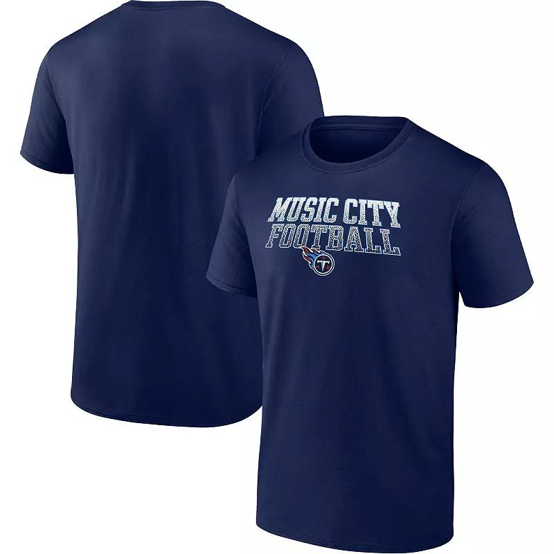 Men's Fanatics Branded Navy Tennessee Titans Heavy Hitter T-Shirt,  Product Image
