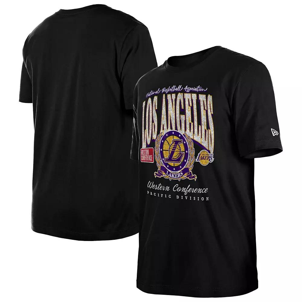 Men's New Era Black Los Angeles Lakers Sport Classics Enzyme Washed T-Shirt,  Product Image