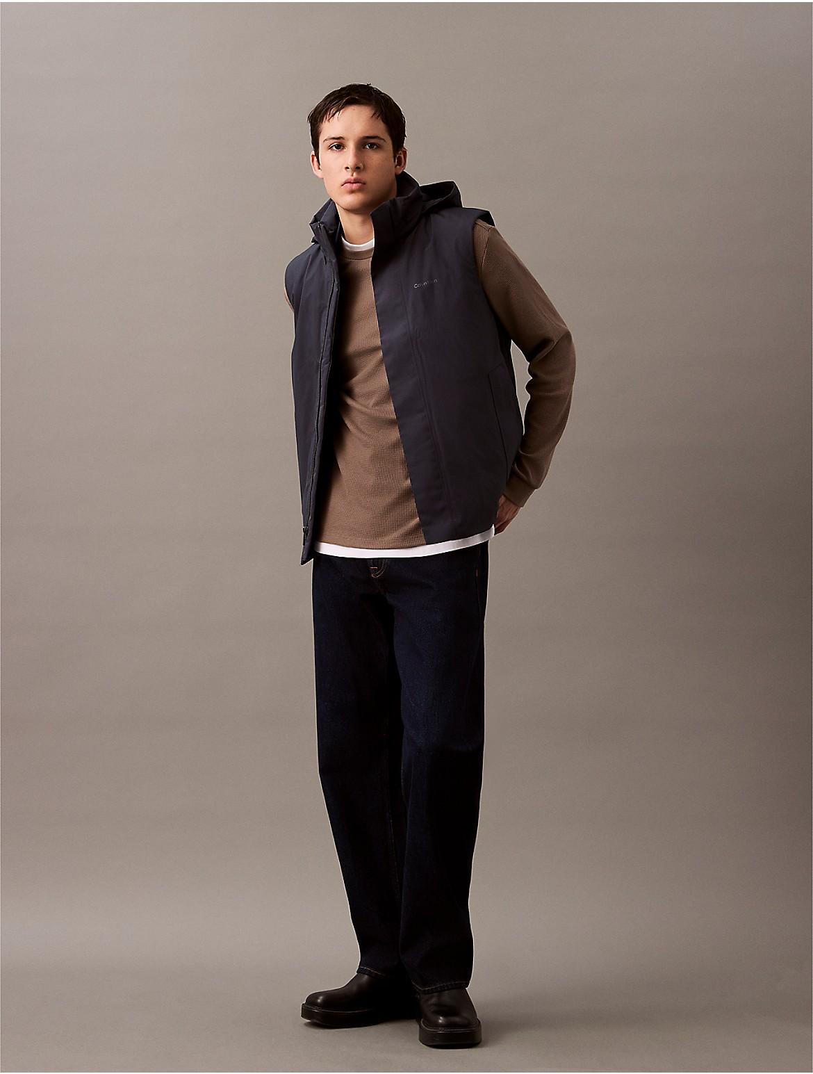 Calvin Klein Mens Tech Hooded Puffer Vest - Black Product Image