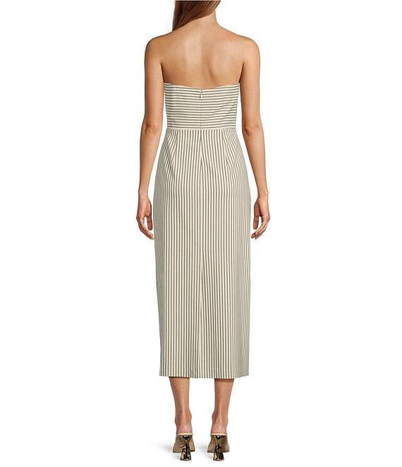 Antonio Melani x Style by Simkins Emma Stripe Print Square Neck Sleeveless Midi Dress Product Image