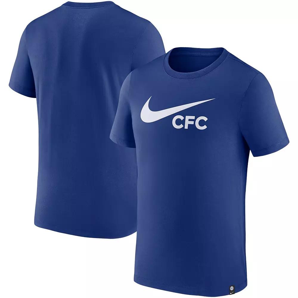 Men's Nike Blue Chelsea Swoosh T-Shirt,  Product Image