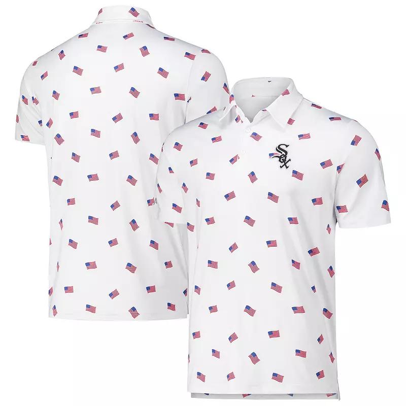 Men's Antigua White Chicago White Sox Americana Polo,  Product Image