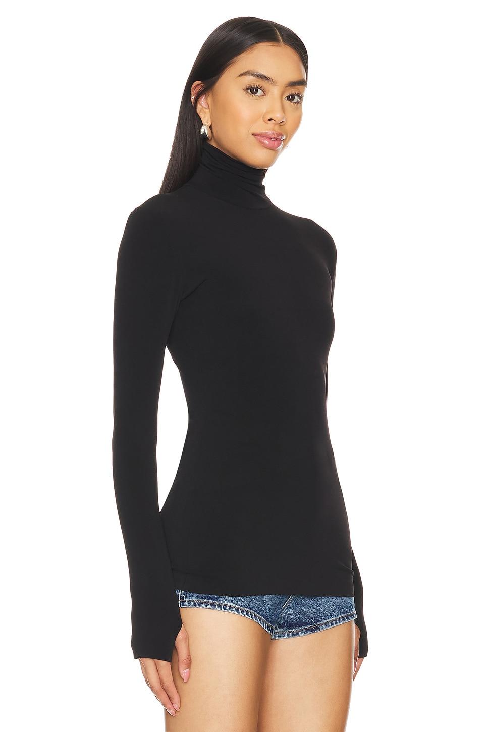Slim Fit Long Sleeve Turtleneck Top Norma Kamali Product Image