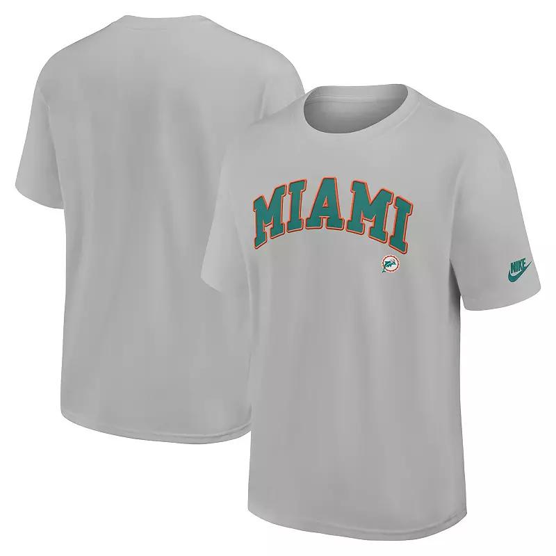 Men's Nike Silver Miami Dolphins Rewind Max90 Statement T-Shirt, Size: Small Product Image