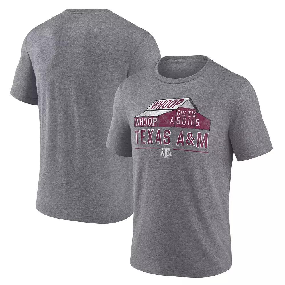 Men's Fanatics Heather Gray Texas A&M Aggies Favorite Play Tri-Blend T-Shirt, Size: Small, Grey Product Image