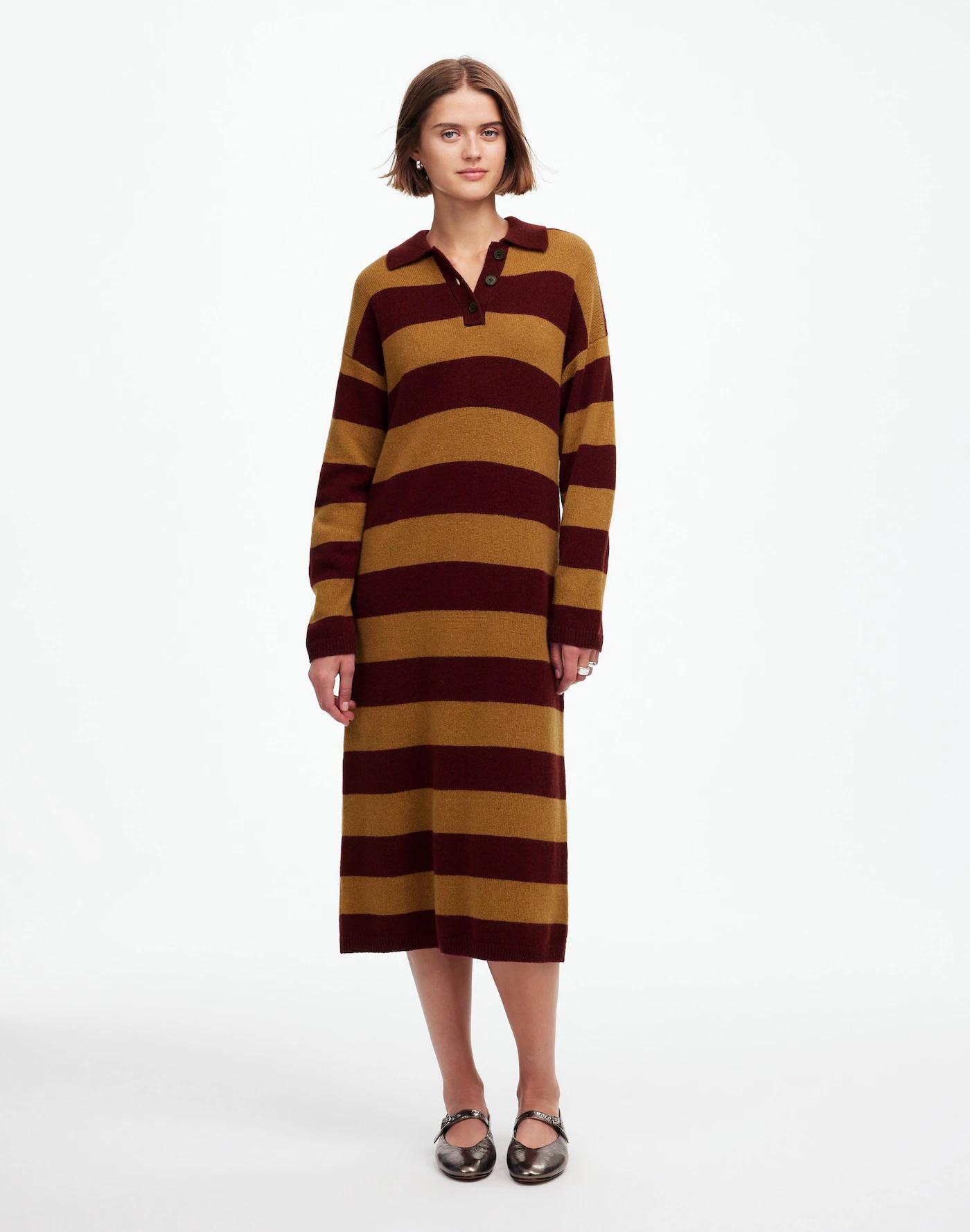 Relaxed Sweater Dress in Stripe Product Image