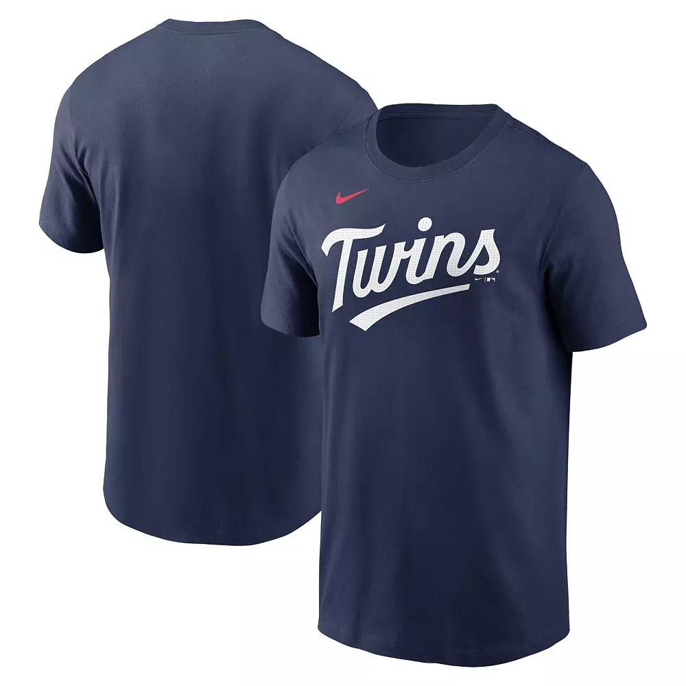 Men's Nike Navy Minnesota Twins Fuse Wordmark T-Shirt,  Product Image